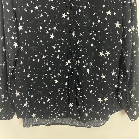 Rails Noemi Black Galaxy Star Print Black & White Women's Shirt Size Small - Picture 4 of 8